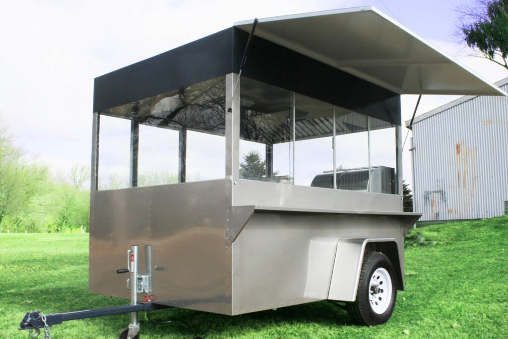 food trailer. food cart.hot dog cart. mobile kitchen